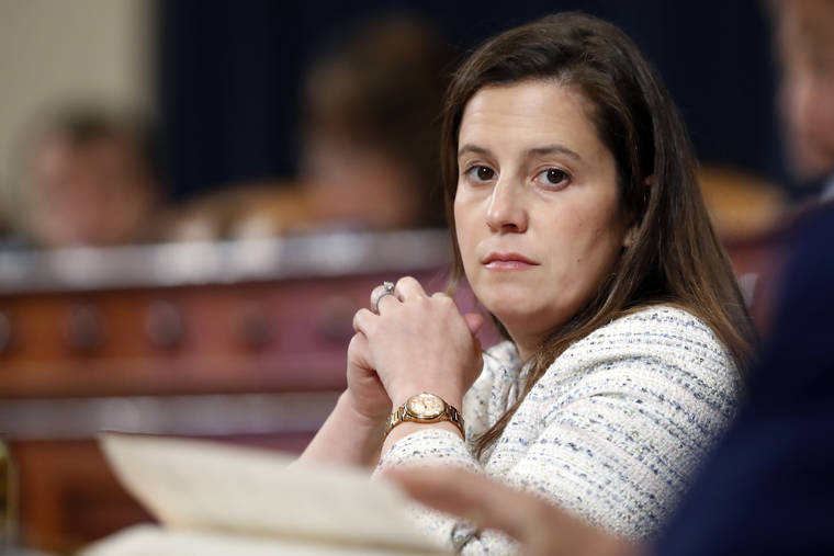 ASSOCIATED PRESS
                                Rep. Elise Stefanik, R-N.Y., listens during a House Intelligence Committee hearing on Capitol Hill in Washington on Nov. 20, 2019.