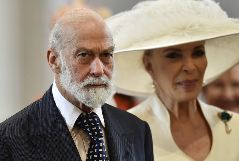 ASSOCIATED PRESS
                                Britain’s Prince Michael of Kent and Princess Michael of Kent arrive at St Paul’s Cathedral in London in 2016. An investigative report by British media published today says that Queen Elizabeth II’s cousin, Prince Michael of Kent, was willing to use his royal status for personal profit and to seek favors from Russia’s President Vladimir Putin. The undercover investigation by the Sunday Times and Channel 4 saw reporters posing as investors of a fake South Korean gold company.