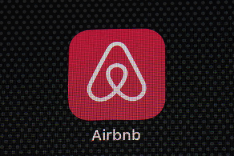 ASSOCIATED PRESS
                                The Airbnb app icon is seen on an iPad screen, Saturday, in Washington.