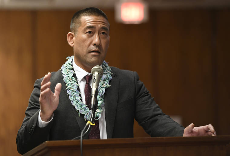 STAR-ADVERTISER FILE
                                Kauai Mayor Derek Kawakami proposed a modified tier system after a recent spike in COVID-19 cases.