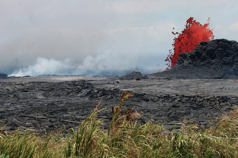 GEORGE F. LEE / GLEE@STARADVERTISER.COM
                                Fissure 8 in Leilani Estates, recently renamed Ahu‘aila‘au, generated 260-foot-high fountains and produced two-thirds of the lava that flowed seaward over the course of the 2018 eruption in Lower Puna.