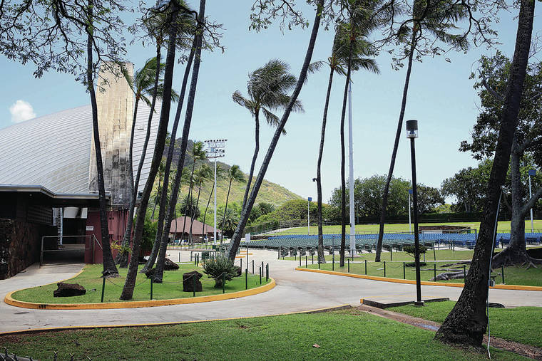COURTESY RICK BARTALINI
                                Large events have been on hold for the past 14 months, affecting companies that support live concerts in Hawaii. Above, the Waikiki Shell venue Monday.