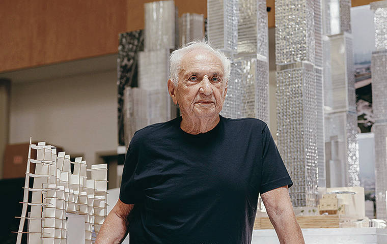 New York Times 
                                At 92, the Pritzker-winning architect Frank Gehry is focusing on social justice projects and dismisses the idea of scaling back. Gehry stands aside study models of the Mansur residence in Cabo San Lucas, Mexico, left, and the King Street project in his native Toronto.