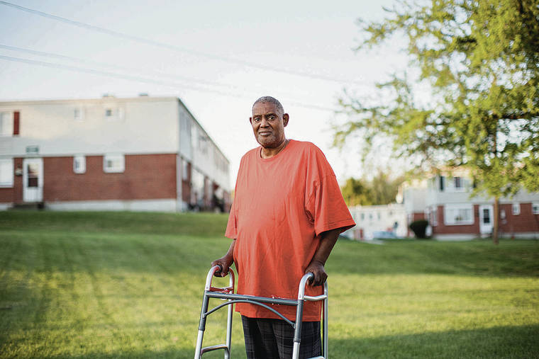 NEW YORK TIMES / APRIL 20
                                John Hancock, who suffered a stroke last year, had a number of inexpensive assistive devices installed in his home to help reclaim his independence through a program called CAPABLE. Above, Hancock outside his home in Baltimore.