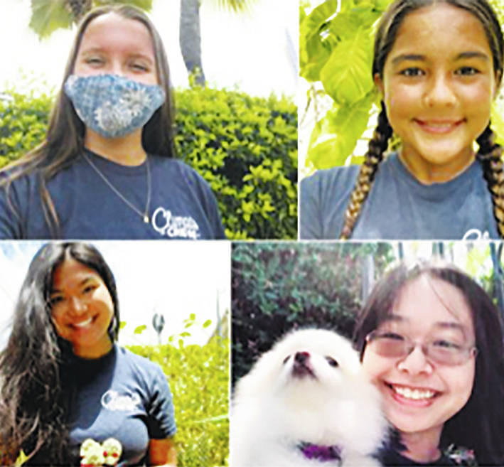 COURTESY PHOTO
                                Nine Oahu high school students graduated last month from the Climate Crew, an educational program for young students that is rooted in driving policy changes related to clean energy and the climate. Some members of the Climate Crew are shown.