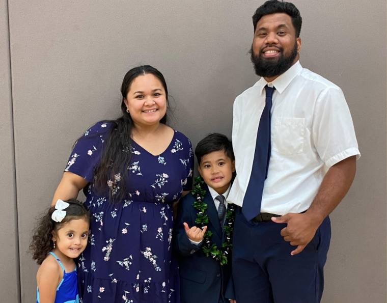 COURTESY STATE OF HAWAII
                                Biltha Leviticus, pictured with her family, won a roundtrip ticket on Southwest Airlines.