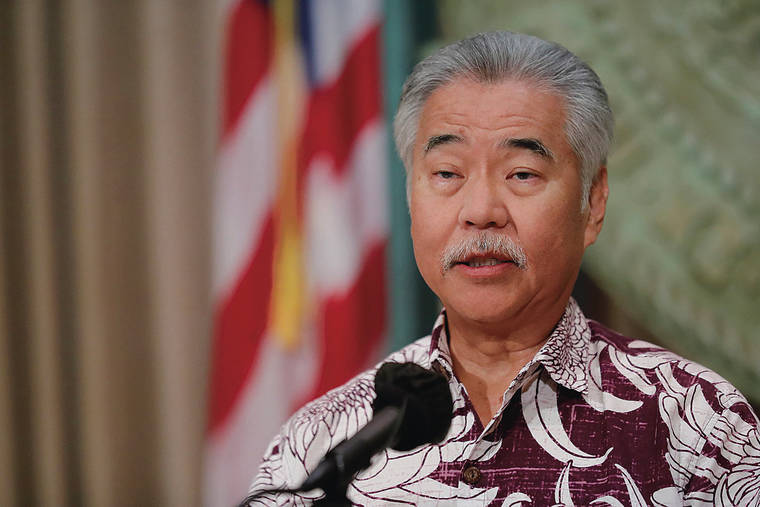 JAMM AQUINO / JUNE 21
                                Gov. David Ige, seen here during a news conference at the state Capitol, said that he fears another spike in COVID-19 cases because of the delta variant. “The delta variant will become the dominant variant in this country in a matter of weeks,” he said. “We do know that (being restrictive) has helped us maintain the lowest infection rate in the country.