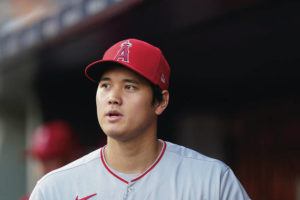 ASSOCIATED PRESS
                                The Los Angeles Angels’ Shohei Ohtani looks on before a baseball game against the New York Yankees on Tuesday.