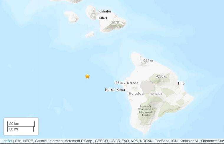 U.S. GEOLOGICAL SURVEY
                                A preliminary magnitude 4.2 struck off the coast of the Big Island this morning but does not pose a tsunami threat to the islands.
