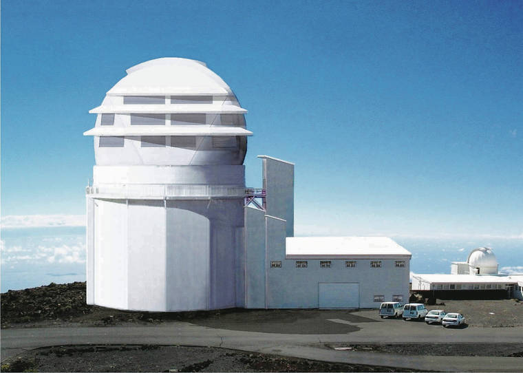 COURTESY UNIVERSITY OF HAWAII 
                                A rendering of the $344 million-plus Daniel K. Inouye Solar Telescope on Maui which will be the world’s most powerful ground-based solar telescope. It is expected to play a critical role in advancing the study of space weather, among other scientific observations.