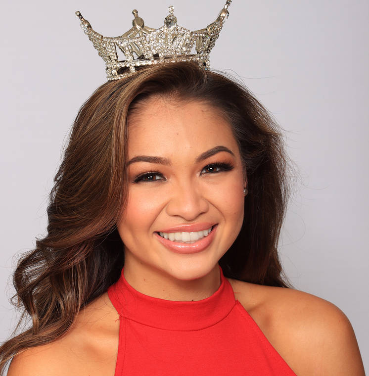 COURTESY JON FUJIWARA
                                On May 15, Courtney Choy was crowned Miss Hawaii 2021. The next day she graduated from the University of Hawaii at Manoa’s William S. Richardson School of Law.