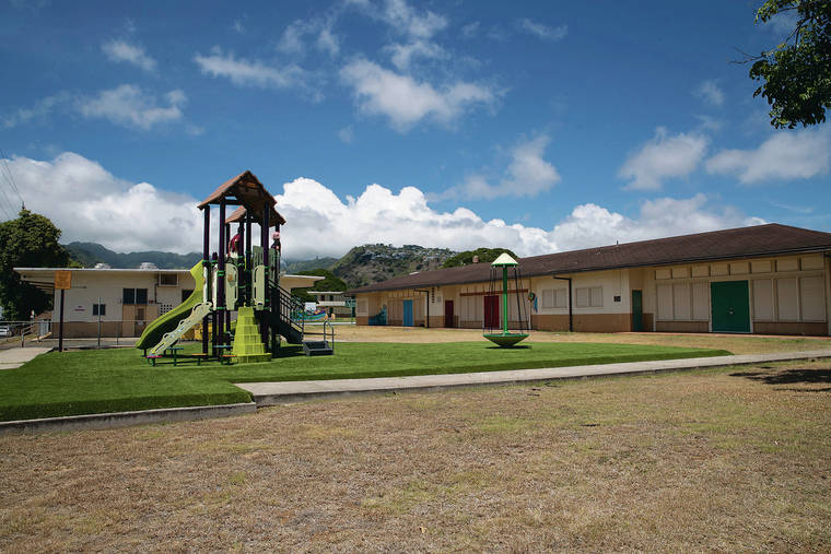 CINDY ELLEN RUSSELL / CRUSSELL@STARADVERTISER.COM
                                The school year starts on Tuesday for public school students, with a majority of them showing up on campuses for in-person learning. Pictured is Aliiolani Elementary School in the Kaimuki/Palolo area.