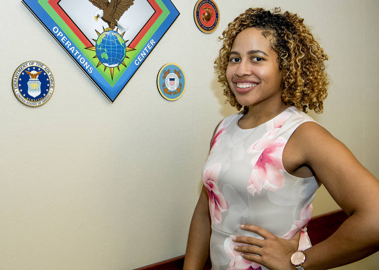 COURTESY STAFF SGT. KAYLEE CLARK/U.S. INDO-PACIFIC COMMAND / 2018
                                Pictured is Asia Lavarello who served as executive assistant at the U.S. Indo-Pacific Command in Hawaii. She pleaded guilty in federal court to taking numerous classified documents, writings, and notes relating to the national defense or foreign relations of the United States without permission.