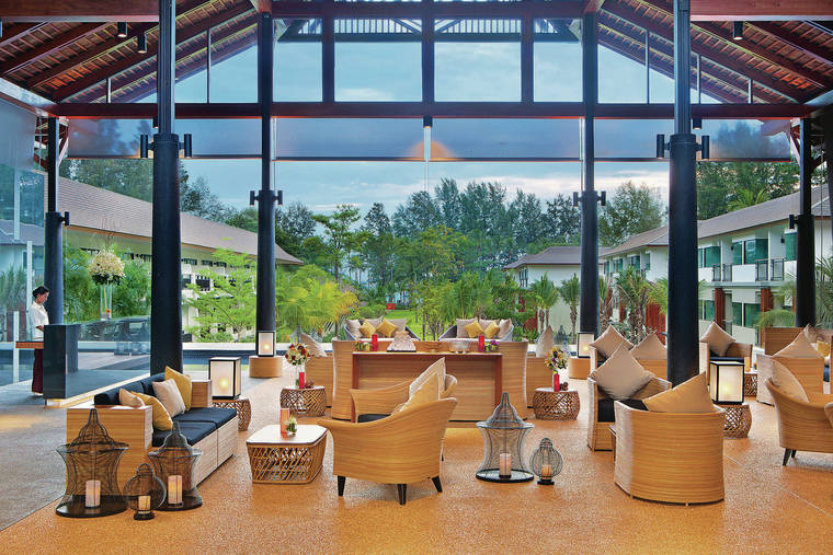 COURTESY OUTRIGGER HOTELS
                                The lobby of the Khao Lak Beach Resort in Thailand.