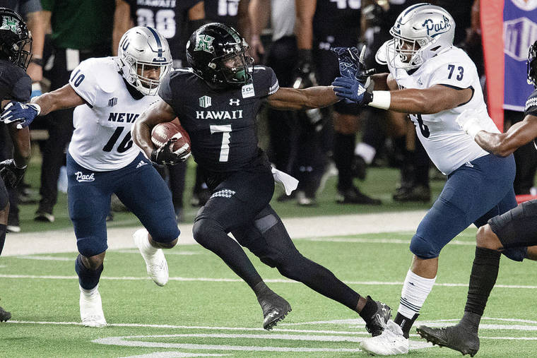 GEORGE F. LEE / GLEE@STARADVERTISER.COM / 2020
                                Calvin Turner will get a chance to return punts for Hawaii this season.