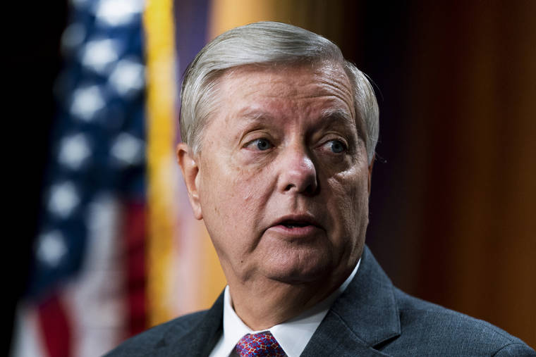 ASSOCIATED PRESS
                                Sen. Lindsey Graham, R-S.C., speaks about the United States-Mexico border during a news conference at the Capitol in Washington, Friday.
