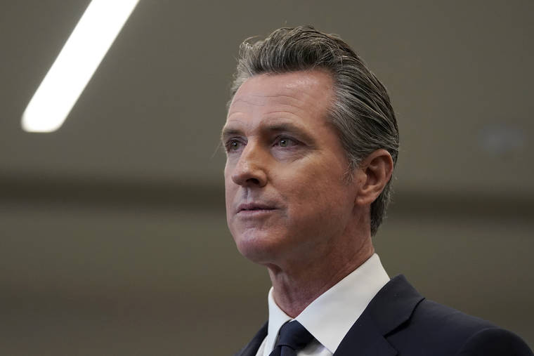 ASSOCIATED PRESS / JULY 26
                                Gov. Gavin Newsom speaks at a news conference in Oakland, Calif. Four of the high-profile Republican candidates, who are seeking to replace Newsom in next months recall election, are heading into their first televised debate, to be held Wednesday, Aug. 4.