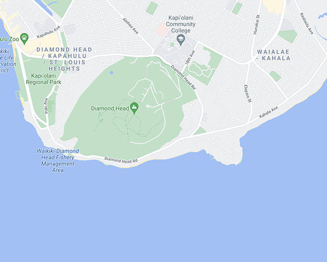 COURTESY GOOGLE MAPS
                                Honolulu Ocean Safety personnel rescued six people from an overturned canoe about a mile off Black Point this morning.