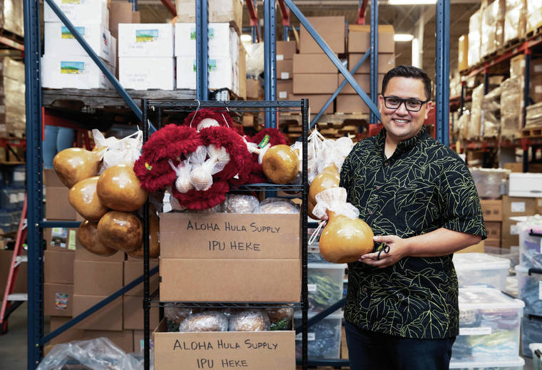 CINDY ELLEN RUSSELL / CRUSSELL@STARADVERTISER.COM
                                Environmental portrait of Kuhio Lewis, CEO of Council on Native Hawaiian Advancement, at the The Pop-Up Mākeke warehouse in Kalaeloa.