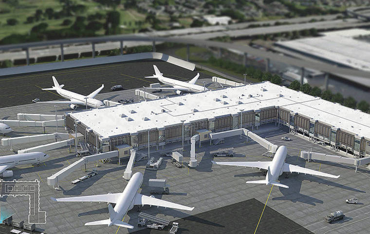 COURTESY KYA DESIGN GROUP
                                An artist’s rendering shows the new Mauka Concourse, which adds 12 gates at the Honolulu airport.