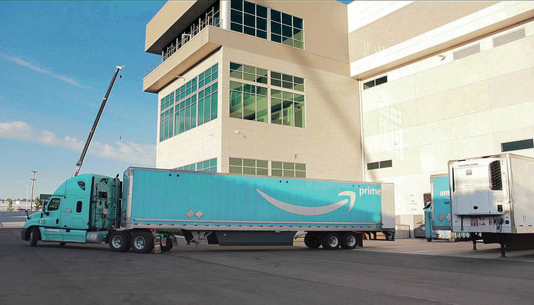 AMAZON SCREEN IMAGE
                                An Amazon delivery station is planned for the Kalihi Kai lot the tech giant purchased, so once complete it will likely mirror the scenes from a mainland station above.