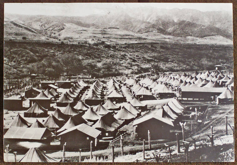 COURTESY JAPANESE CULTURAL CENTER OF HAWAII
                                Above, Honouliuli Internment Camp.