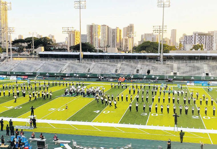 STEPHEN TSAI / SEPT. 20
                                The stands will remain empty as pictured during a recent University of Hawaii game.