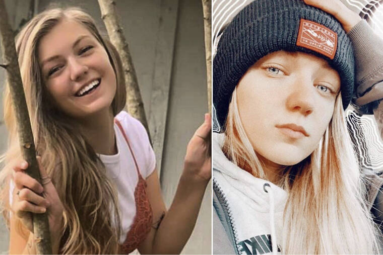 FBI VIA AP
                                This combo of photos provided by FBI Denver show Gabrielle “Gabby” Petito. Petito, 22, vanished while on a cross-country trip in a converted camper van with her boyfriend. Authorities say a body discovered Sunday in Wyoming is believed to be Petito.