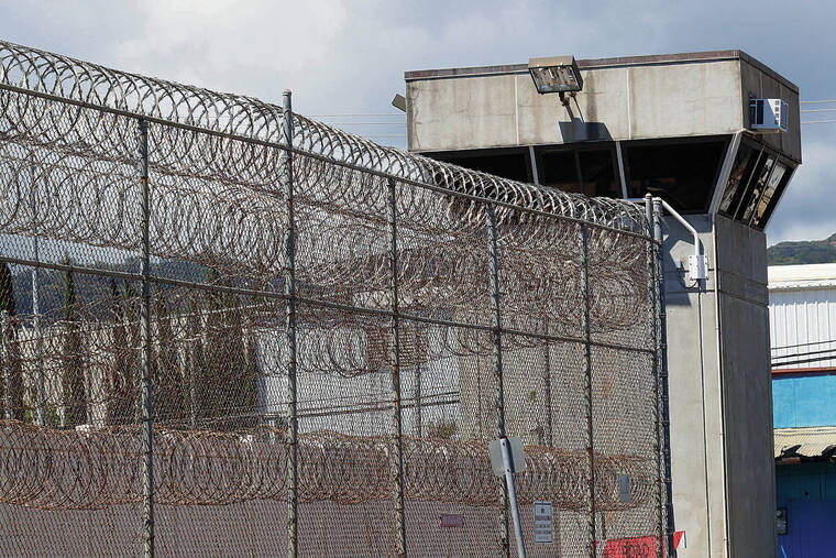 JAMM AQUINO / 2020
                                As of mid-September, 66% of Hawaii inmates were fully vaccinated. Above, the Oahu Community Correctional Center in Honolulu.