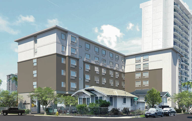 COURTESY RENDERING
                                The Hale Makana o Mo‘ili‘ili apartments will be reserved for seniors with low incomes.