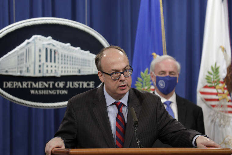 YURI GRIPAS/POOL VIA ASSOCIATED PRESS
                                Acting Assistant U.S. Attorney General Jeffrey Clark spoke as he stood next to Deputy Attorney General Jeffrey A. Rosen during a news conference at the Justice Department in Washington, in October 2020. Clark, who aligned himself with former President Donald Trump after he lost the 2020 election has declined to be fully interviewed by a House committee investigating the Jan. 6 Capitol insurrection, ending a deposition after around 90 minutes today.