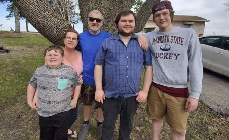 KATIE TETTAM /NANCY SACK VIA ASSOCIATED PRESS
                                Carter Lange, Kim Gustavson, Jason Lange, Matthew Gustavson and Travis Gustavson. Nancy Sack’s grandson, Travis Gustavson, died at age 21 in Mankato after overdosing on what he thought was heroin but was actually laced with fentanyl.