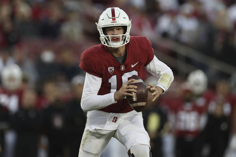 ASSOCIATED PRESS
                                Stanford’s Tanner McKee looked to pass against California during the first half of a game in Stanford, Calif., on Nov. 20. Stanford has embraced bringing in players such as McKee after their two-year Mormon missions, valuing their life experience.