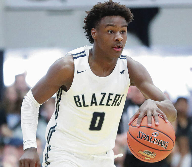 ASSOCIATED PRESS / 2020
                                Sierra Canyon’s Bronny James will play in the ‘Iolani Classic.