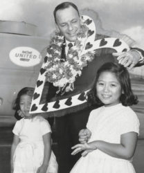 STAR-ADVERTISER
                                Lisa Amimoto, 4, left, and her sister Patti Ann, 7, greeted Frank Sinatra when he arrived in 1966.