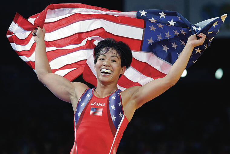 ASSOCIATED PRESS / 2012
                                Clarissa Chun of the United States celebrated after her win against Irini Merleni of Ukraine compete during their 48-kg women’s freestyle wrestling bronze medal match at the 2012 Summer Olympics in London.