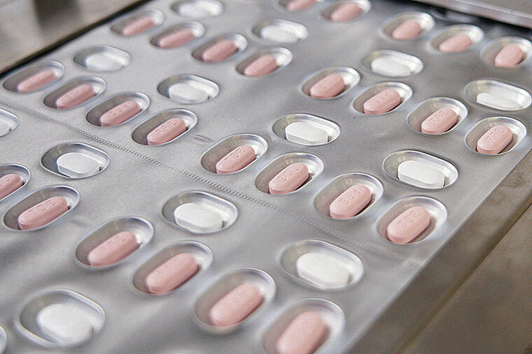 PFIZER VIA AP
                                An image provided by Pfizer in October shows the company’s COVID-19 Paxlovid pills.