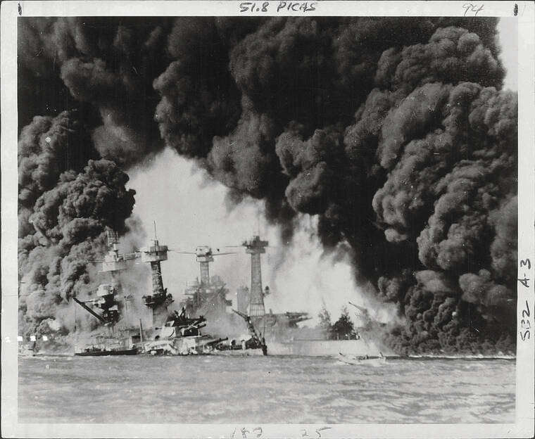 COURTESY PHOTO
                                Japanese warplanes bombed Pearl Harbor on Dec. 7, 1941.