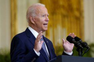 ASSOCIATED PRESS
                                President Joe Biden speaks about the $1 trillion bipartisan infrastructure bill in the White House.