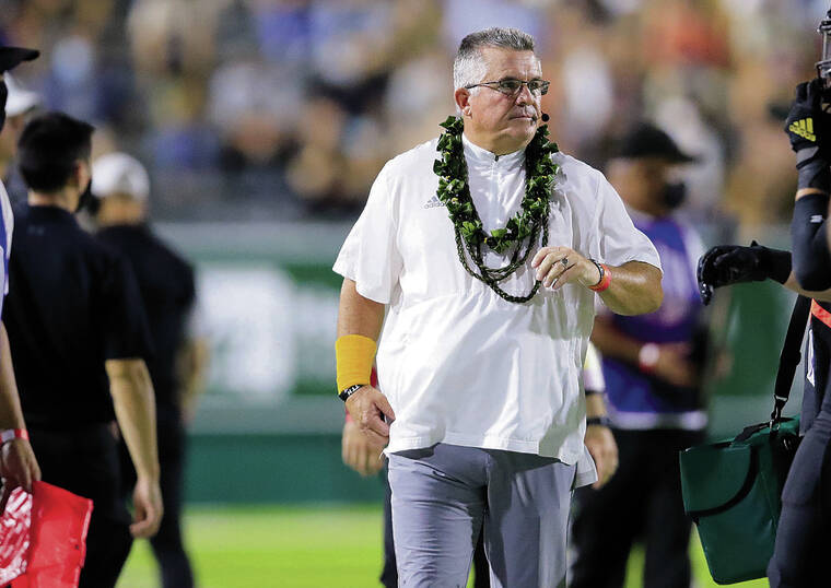 JAMM AQUINO / JAQUINO@STARADVERTISER.COM
                                Hawaii coach Todd Graham says it is a very critical time for his program.
