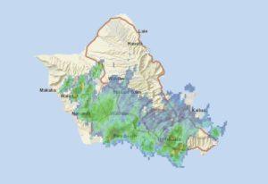 COURTESY NATIONAL WEATHER SERVICE
                                A flood advisory is in effect for Oahu until 9 p.m.