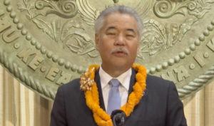 COURTESY PHOTO
                                Gov. David Ige delivers his final State of the State address from the State Capitol on Monday.