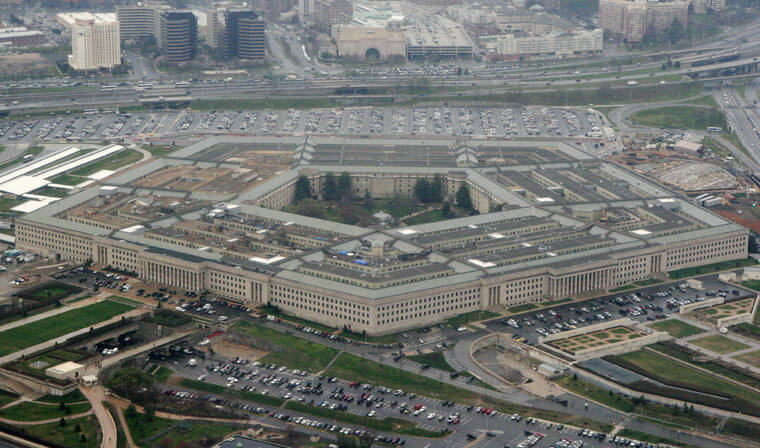 ASSOCIATED PRESS
                                This March 2008 file photo shows the Pentagon in Washington. The U.S. Army, for the first time, is offering a maximum enlistment bonus of $50,000 to highly skilled recruits who sign up for six years.