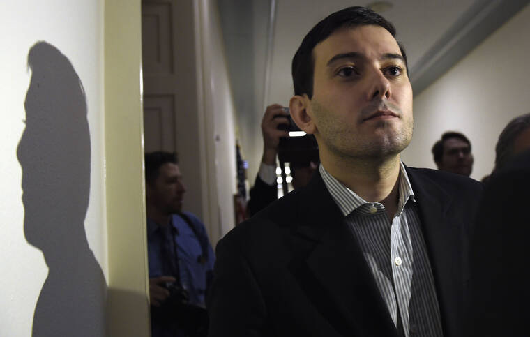 ASSOCIATED PRESS
                                Martin Shkreli left after an appearance on Capitol Hill in Washington before the House Committee on Oversight and Reform Committee, in February 2016. A federal judge, today, ordered Shkreli to return $64.6 million in profits he and his company reaped from inflating the price of the life-saving drug Daraprim and barred him from participating in the pharmaceutical industry for the rest of his life.