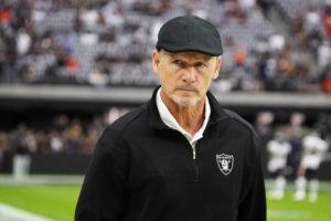 ASSOCIATED PRESS
                                Las Vegas Raiders general manager Mike Mayock walks the sideline during an NFL football game against the Chicago Bears on Oct. 10 in Las Vegas.