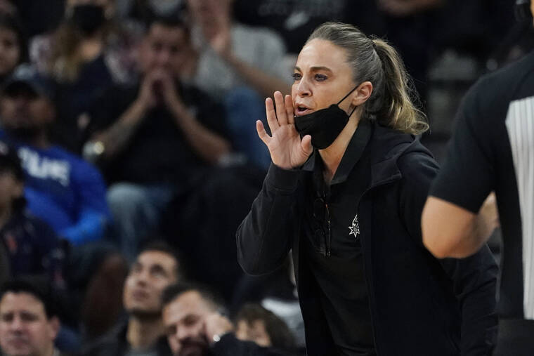 ASSOCIATED PRESS
                                San Antonio Spurs assistant coach Becky Hammon coached during a game on Nov. 12.