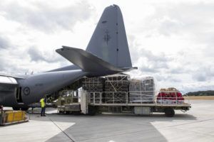 ASSOCIATED PRESS
                                In this photo provided by the New Zealand Defence Force, a Royal New Zealand Air Force C-130 Hercules is loaded before it leaves an airbase in Auckland, Thursday, Jan. 20, 2022, flying to Tonga with aid.