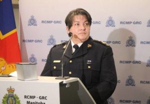 ASSOCIATED PRESS
                                Manitoba RCMP Assistant Commissioner Jane MacLatchy holds a news conference in Winnipeg today. Mounties in Manitoba say they have found the bodies of four people — including an infant and a teen — near the United States border.
