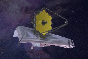 NORTHROP GRUMMAN/NASA VIA ASSOCIATED PRESS
                                This 2015 artist’s rendering shows the James Webb Space Telescope. The world’s biggest and most powerful space telescope reached its final destination, today, 1 million miles away, one month after launching on a quest to behold the dawn of the universe.