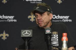 ASSOCIATED PRESS
                                New Orleans Saints head coach Sean Payton spoke after an NFL football game against the Carolina Panthers, in November 2019, in New Orleans. Payton, whose 16-year tenure with the club included its only Super Bowl championship and also a one-season suspension stemming from the NFL’s bounty investigation, is leaving coaching — for now.